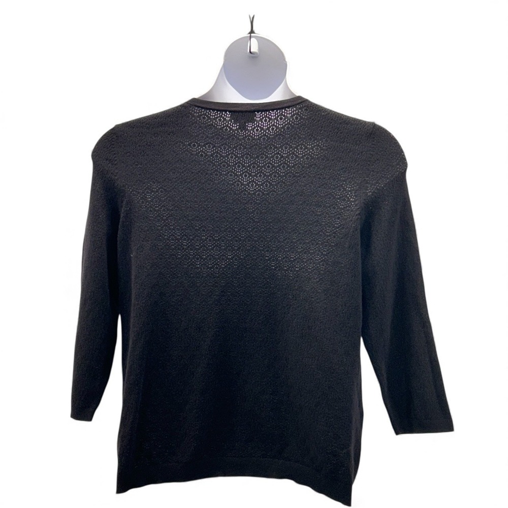 Talbots Cotton Cardigan 1XP Black‎ - Picture 2 of 13